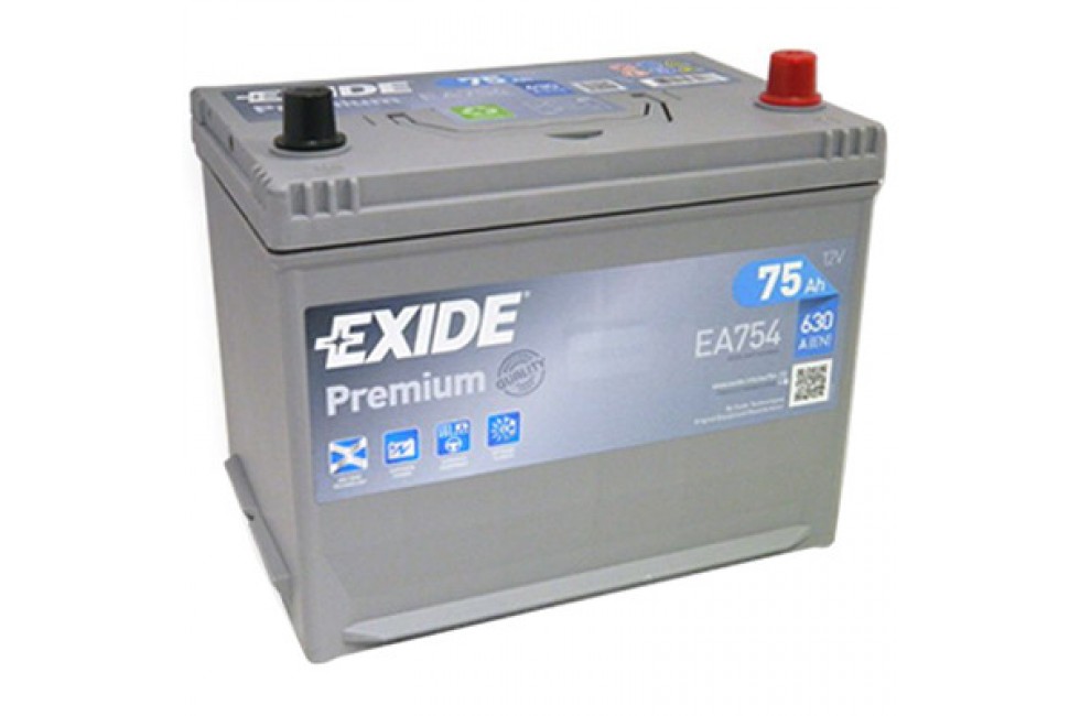 Аккумулятор Exide Premium EA754 (75 A/h), 630A R+ Аккумулятор Exide Premium EA754 (75 A/h), 630A R+